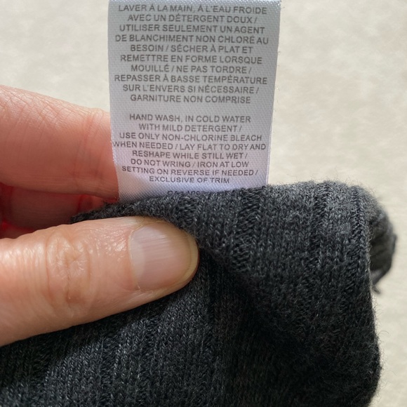 Charcoal coloured asymmetrical Laura fringe sweater size sm/med - price reduced - Picture 7 of 7